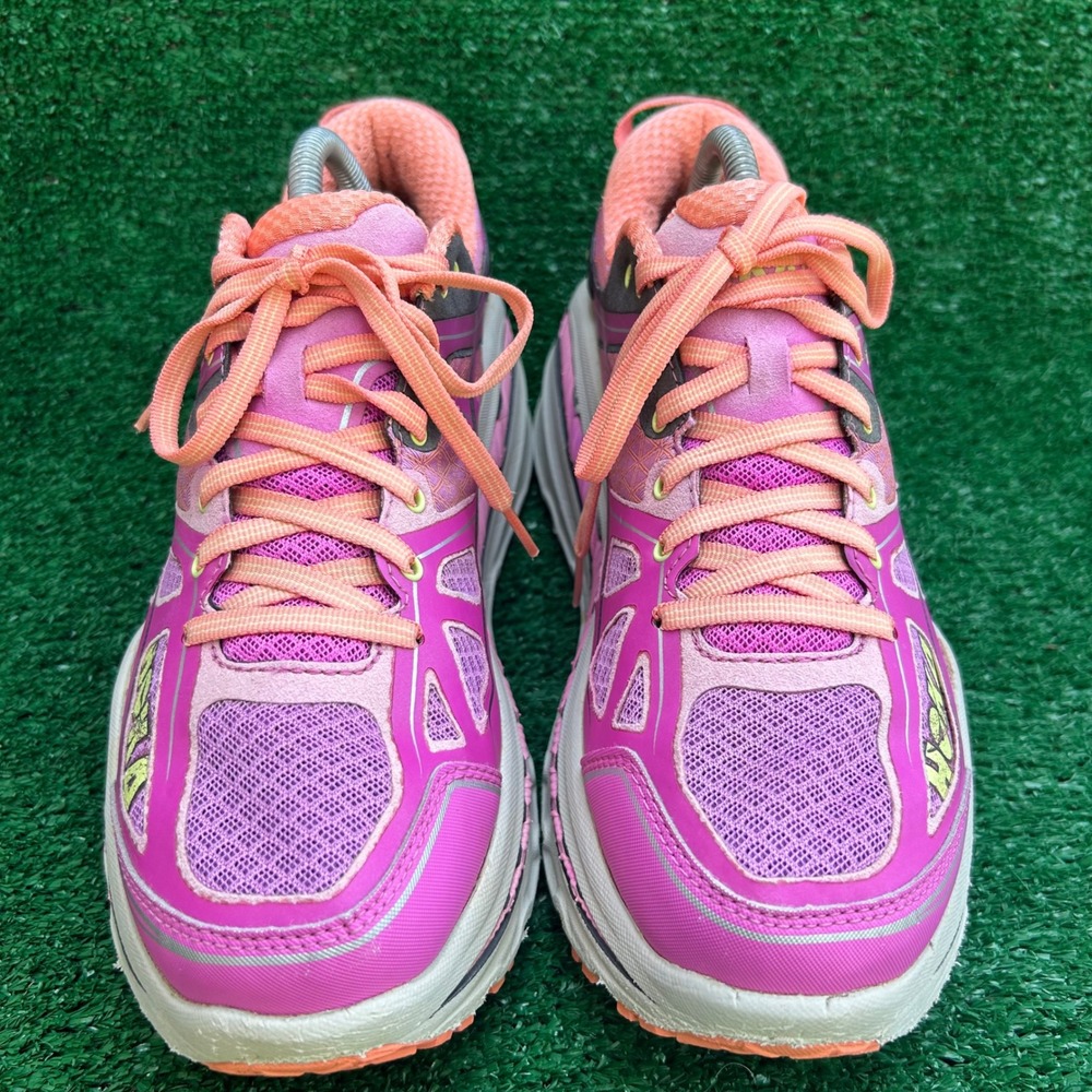 Hoka One One Stinson 3 ATR Womens 10 Pink Coral Trail Running Shoes 1008327 FFCR - Picture 3 of 9